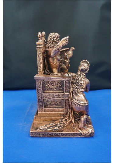 Zeus Ve Hera Mitolojik Heykel 30 Cm Dekoratif Biblo, Ev & Ofis Hediyelik Aksesuar Bakır