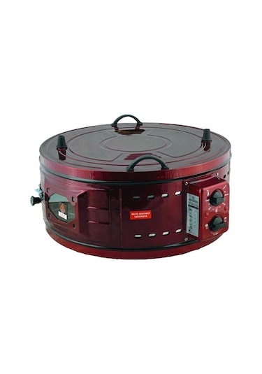 Aile Boyu Yuvarlak Tek Tepsili Termostatlı Emaye Davul Fırın