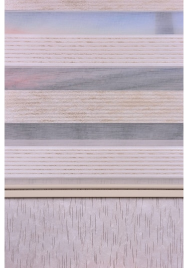 Krem Pliseli Etek Dilimsiz Ds 10790-v6 Zebra Stor Güneşlik Perde