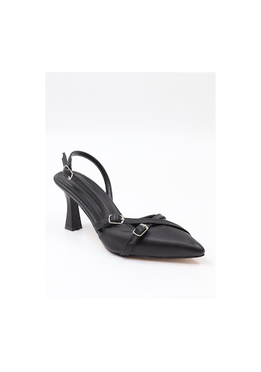 Nesilshoes Nesil Shoes Uraz 500 Siyah Topuklu Kadın Sandalet