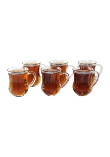 Paşabahçe 55373 Dem Kulplu Çay Bardağı 6 Lı