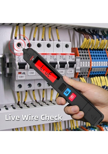 Lemestar Bsıde Dijital Voltaj Test Kalemi - 300v'a Kadar Kaçak Akım Dedektörü, Kablosuz Kontak, Lcd Ekran Ve Alarm Fonksiyonu