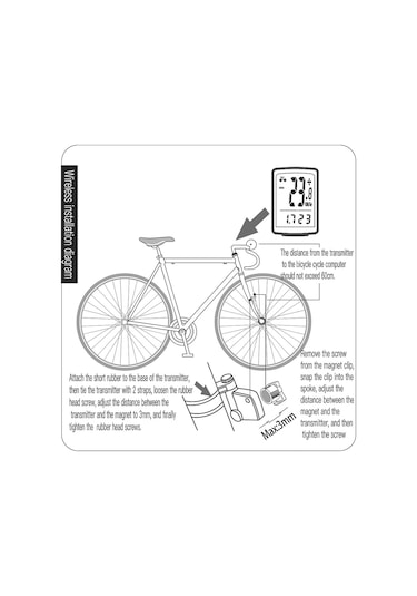 Lıxada Bisiklet Bilgisayarı 2,8 İnç Ekran Modeli: Ya100-a Beyaz Kabuk Beyaz Işık Beyaz