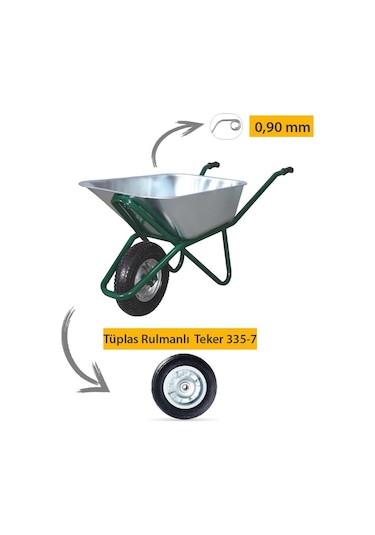 Kanat Pro Galvanizli Demonte El Arabası 0.90 Mm Sac