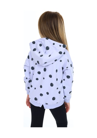 Toontoy Kız Çocuk Baskılı Hırka Mavi