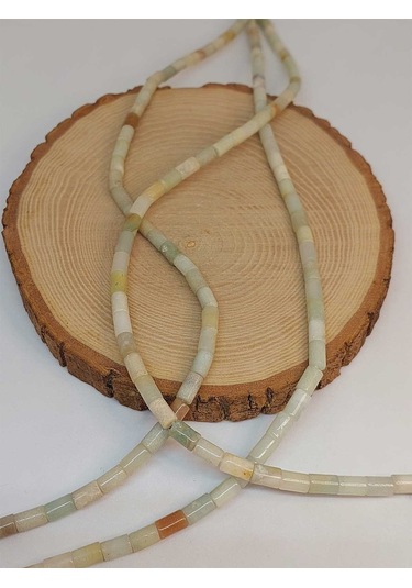 Amazonit Taşı Silindir Kesim 5.5x7.5mm Dizi 49318