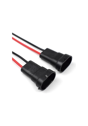 Teltree Araç Feneri Bağlantı Kablosu - Su Geçirmez H11/h9/h8/880/h16jp Soket, Pratik Plastik Taban, 14cm Uzunluk