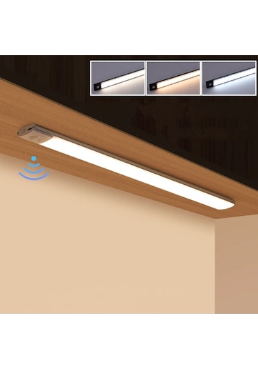 60 Cm Gece Lambası Usb Şarj Edilen Hareket Sensörlü Beyaz