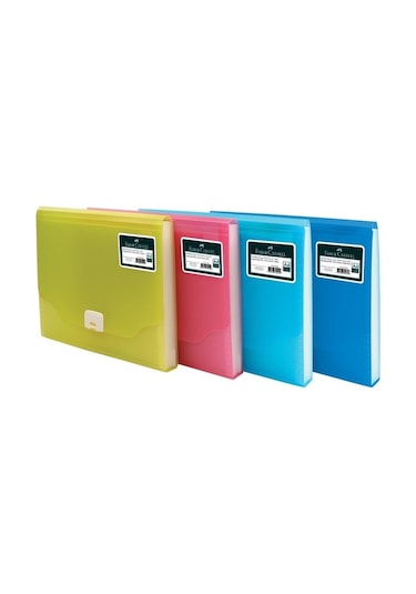 Faber-castell Körüklü Dosya Neon Renkler Kırmızı 5075392100
