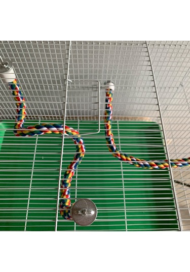 Vkemall Kuş İçi Kumaş Telleri Tırmanma Oyuncakları, İyi İçimli Kuşlar İçin Dayanıklı Ve Sağlıklı Kuru Tellerle Yapılmış, Kolay Kurulumlu Ve Çeşitli Boyutlarda Seçenekler 80cm