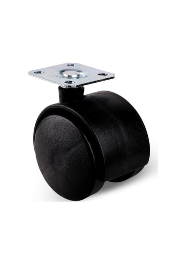 Düz Tablalı Tekerlek 50mm Masa Sehpa Dolap Tekeri Siyah 50mm 4 Adet Siyah