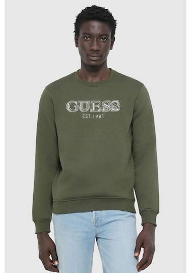 Guess Erkek Sweatshirt Haki