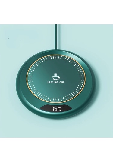 Willowhaven Yeşil Akıllı Dokunmatik Kontrollü Isıtmalı Bardak Altlığı 3 Seviye Ofis Ev Isıtıcısı