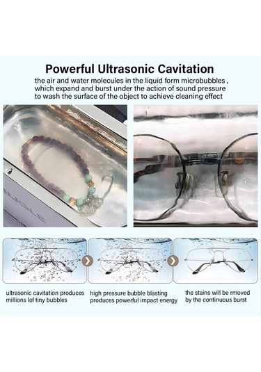 Jialan Ultrasonik Temizleyici 35w Ultrasonik Gözlük Takı