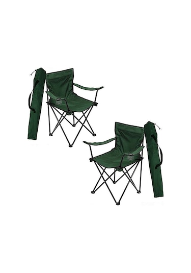 Bofigo Kamp Sandalyesi Katlanır Sandalye Piknik Plaj Balkon Sandalyesi Yeşil 2'li Yeşil