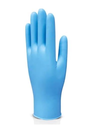 Beybi Pudrasız Mavi Nitril Muayene Eldiveni 100'lü