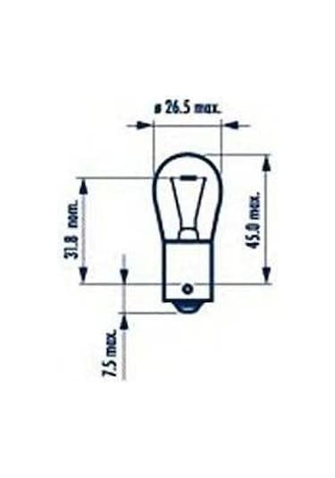 Osram 7506 12V 93 P21W Tek Duy Stop Sinyal Ampulü 10 Adet N11.2043