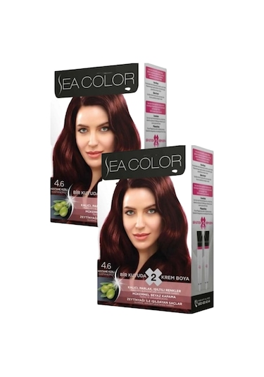 Sea Color 4.6 Saç Boyası Kestane Kızılı 2 x 100 ML