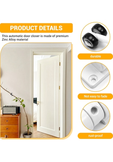Otomatik Kapı Kapatıcı Ayarlanabilir Ağır Hizmet Tipi Yaylı Kapı Beyaz