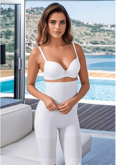 Yeni İnci S229 Dikişsiz Çift Kat Tam Mideli Kadın Korse Sıyah