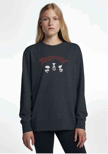 Immortal Baskılı Füme Antrasit Kadın Sweatshirt