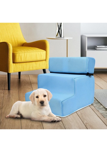 Homyl Kedi Rampa Merdiveni Evcil Hayvan Tırmanma Mavi-35cmx30cmx30cm