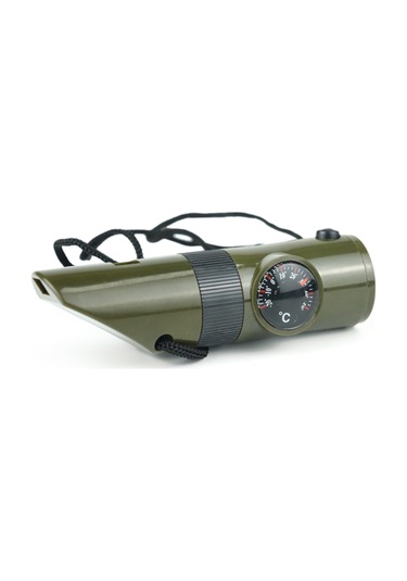 Yunboo Çevreüstü 7 Fonksiyonlu İstihbarat İşaretli: Led Işık, Termometre Ve Pusula İle Kurtarma İşareti Haki