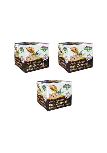 3 Adet Andız Pekmezli Ballı Zencefilli Karışımlı Macun 350 Gr, Lokman Sena Sultan