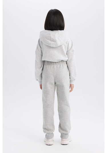 DeFacto Kız Çocuk Basic Düz Kalın Jogger Eşofman Altı D7009A824WNGR93 Gri