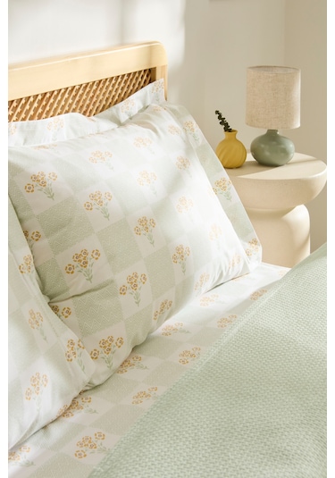 Kaşmir Home Runa %100 Pamuk Çift Kişilik Pike Takımı Çağla Çağla