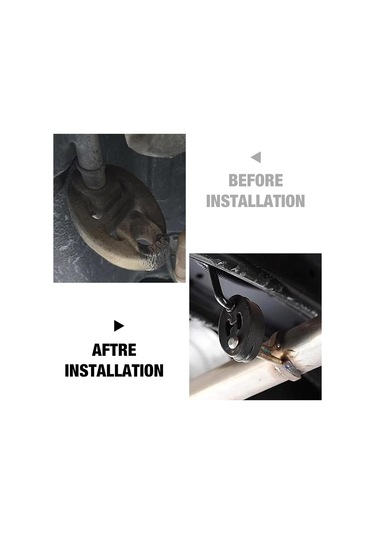 Ximistore9 Oto Egzos Borusu Askı Yükseltme Gümüşlü Ayarlanabilir Yalıtkan衬套 Montaj Dikme Siyah 4 Adet