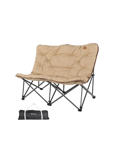 Kingcamp Lemon Lux Double Ultra Konforlu Çift Kişilik Kamp Sandalyesi Khaki Haki