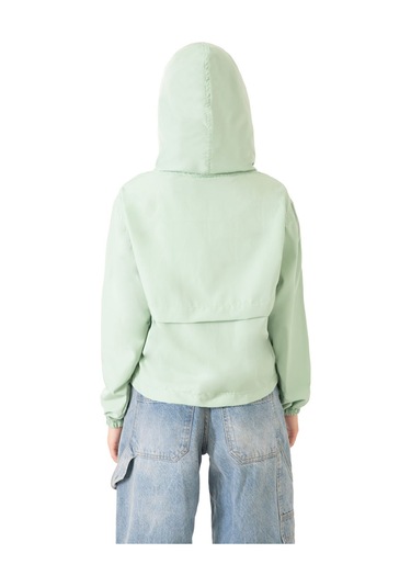 Riverstorm Kadın Su Yeşili Su Geçirmez Ve Rüzgara Dayanıklı Kapüşonlu Cepli Çıt Çıtlı Mevsimlik Yağmurluk Su Yeşili