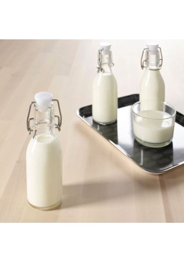 Cam Küçük Şişe Seti, 3 Adet, 15 Cl Yükseklik: 15 Cm