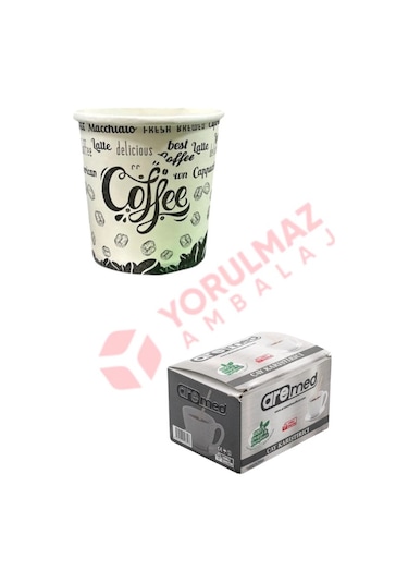 4 Oz 100 Cc Karton Bardak 100 Adet + Ahşap Karıştırıcı Hediyeli Siyah