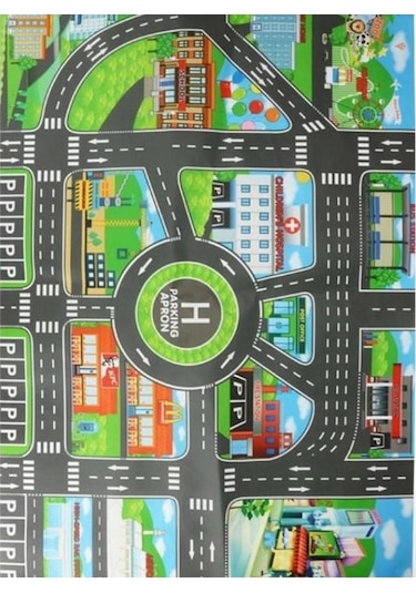 Zhltoys Çocuk Oyun Matı Mutlu Şehir Hayatı 83x57 Cm