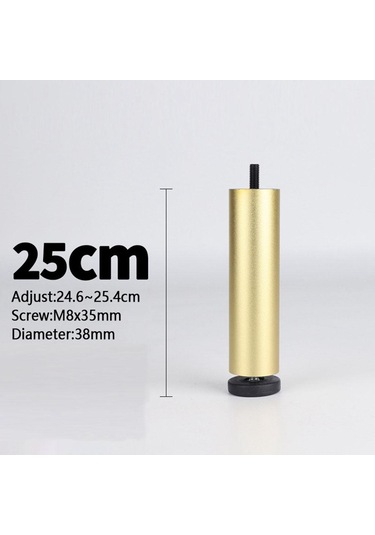 Suntek 4 Adet Alüminyum Alaşımlı Mobilya Altın-25cm Çok Renkli