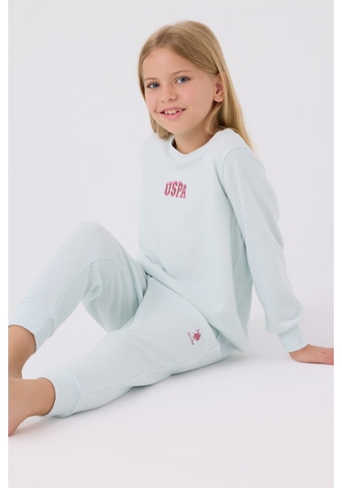 U.s. Polo Assn. Kız Çocuk Su Yeşili Pijama Takım 50299774-vr048 Su Yesılı