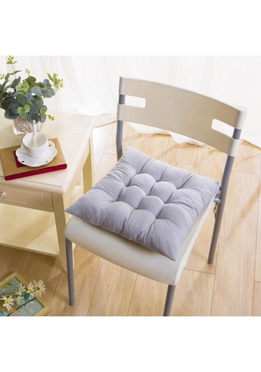 Kare Sandalye Minderi Minderi 40x40cm Av Gri