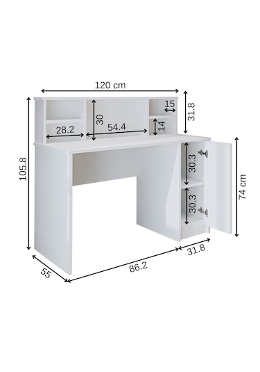 Paris Çalışma Masası , Çocuk Masası, Ofis Masası 120 Cm