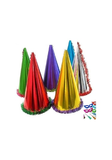 8 Adet Yılbaşı Parti Seti Kotyon Set Yılbaşı Şapkası Yılbaşı Düdüğü Yılbaşı Maskesi 3lü Parti Seti Gün Işığı