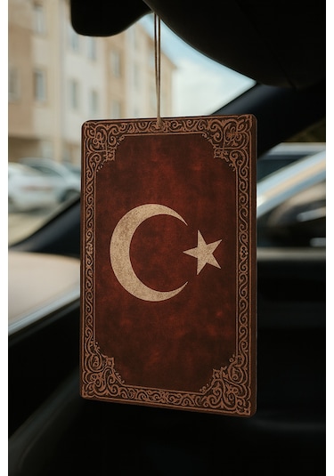 Türk Bayrağı Ve Göktürk Türk Kurt - İkili Oto Kokusu - Dekoratif Araç Kokusu Ve Aksesuarı