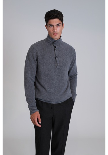 Lufian Bert Erkek Kazak Gri Gri 112090147100150 Gri