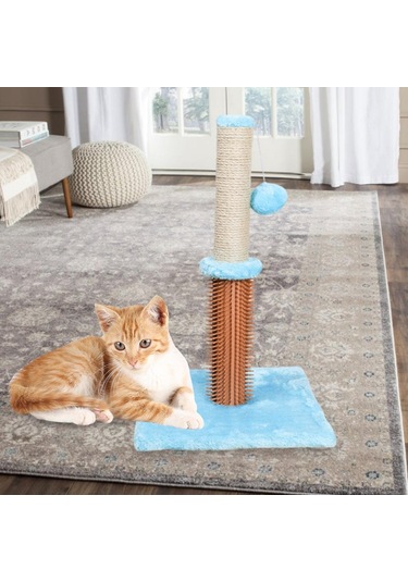 Suntek Kedi Tırmalama Direği Mobilya Yatağı Evcil Hayvan Mavi