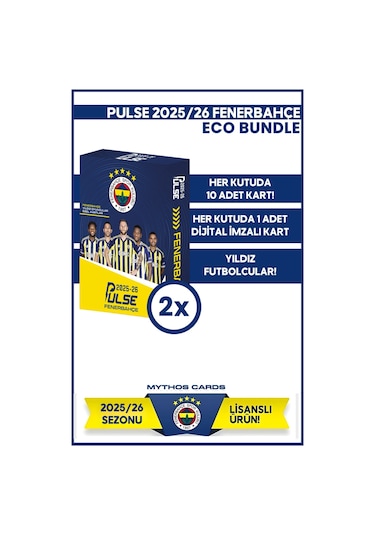 Eco Bundle - Fenerbahçe - Pulse Futbolcu Kartları 2025/26 - 2 Paket