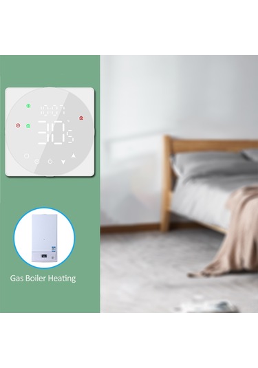 Fosenze Kombi Termostatı - Lcd Ekranlı, 5a Dokunmatik, Programlanabilir Isı Kontrol Cihazı Beyaz Tp908gc