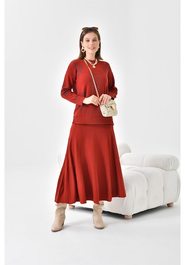 Ftz Women Kadın Etekli Takım Kiremit 20559-kiremit Kiremit