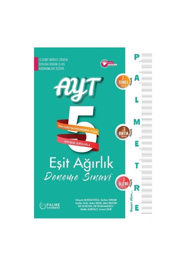 AYT Eşit Ağırlık 5 Deneme Palme Yayınları