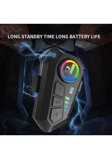 Soman Motosiklet Kaskı Bluetooth Kulaklık Stereo Ses Mikrofonu, Stil: M6-soft Mic