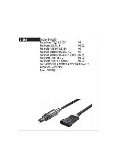Doduco 1566 Oksijen Sensoru 1148070 1628kn 46426389